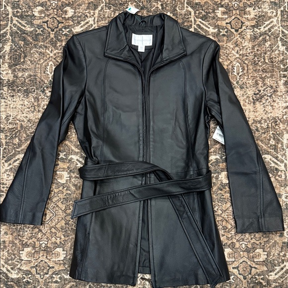 Worthington Jackets & Blazers - NWT VTG Worthington Genuine Lambskin Leather Jacket Black S